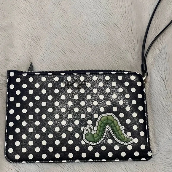 🆕 KATE SPADE I-ZIP WRISTLET - inchworm enchanted forest collection - Picture 5 of 8